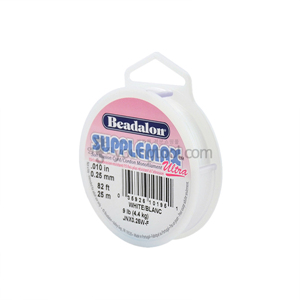 Beadalon SuppleMax Ultra 우레탄 낚시줄 (White/25M)