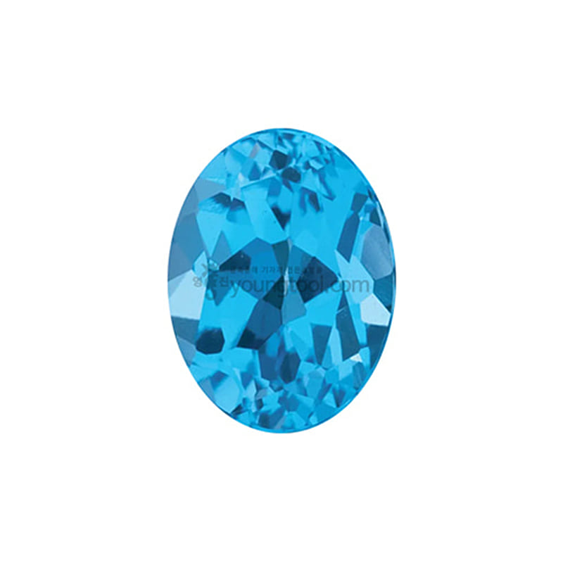 AAA+ 스위스블루 토파즈 (Faceted Swiss Blue Topaz/Oval)