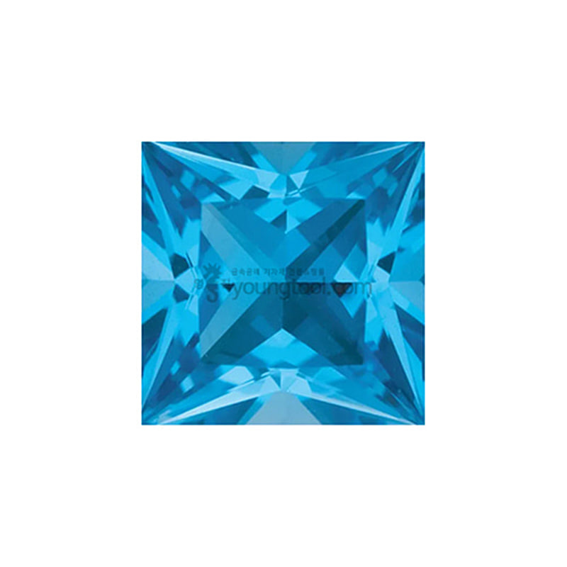 AAA+ 스위스블루 토파즈 (Faceted Swiss Blue Topaz/Square)