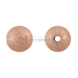 14K 핑크 골드필드 샌딩 라운드 볼 장식 (3.0 mm)