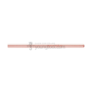 14K 핑크 골드필드 이어링 포스트 장식 (체인귀걸이형/0.65 x 13.0 mm)