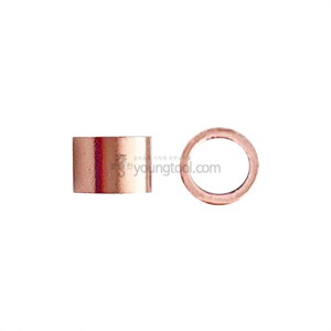 14K 핑크 골드필드 튜브 클림프 비즈 장식 (2.0 x 1.0 mm)
