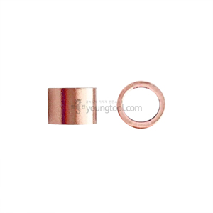 14K 핑크 골드필드 튜브 클림프 비즈 장식 (1.6 x 1.0 mm)