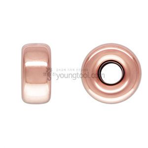 14K 핑크 골드필드 민자 론델 장식 (5.3 x 2.8 mm)