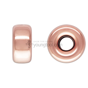 14K 핑크 골드필드 민자 론델 장식 (6.0 x 3.4 mm)