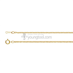 14K 옐로우 골드필드 목걸이 체인 (케이블/1.2 mm/길이 : 45 cm)