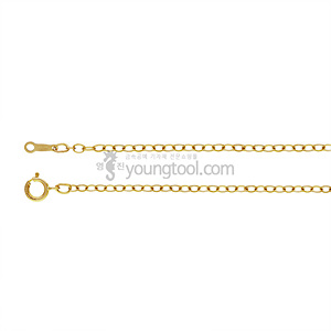 14K 옐로우 골드필드 목걸이 체인 (케이블/1.7 mm/길이 : 41 cm)