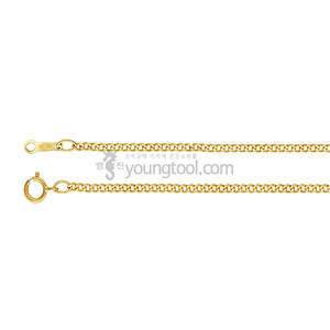 14K 옐로우 골드필드 목걸이 체인 (커브/2.0 mm/길이 : 41 cm)