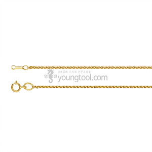 14K 옐로우 골드필드 목걸이 체인 (위트/1.0 mm/길이 : 41 cm)