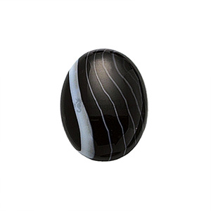 블랙 레이스 아게이트 (Cabochon Black Lace Agate/Oval)