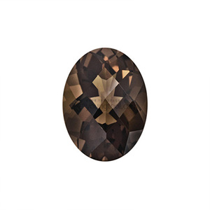 Ex-S 스모키 수정 (Faceted Smoky Quartz/Oval Checkerboard Double Side)