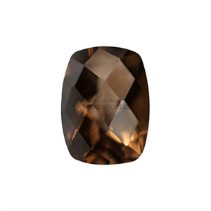 Ex-S 스모키 수정 (Faceted Smoky Quartz/Antique Cushion Checkerboard Double Side)
