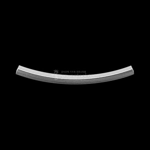 ECO 은 사각형 민자 곡선 튜브비즈 장식 (2.0T x 30 mm)
