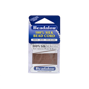 Beadalon Silk Thread 실크사 (2M/Beige)