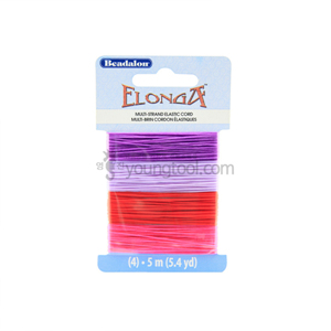 Beadalon Elonga Stretch Cord 우레탄줄 (Lilac, Purple, Red, Pink 4색/5M)