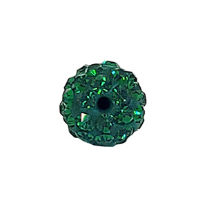 초록색 크리스탈 점토 볼 (5.0 mm/반구멍)