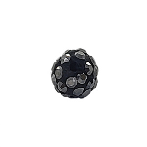 검정색 크리스탈 점토 볼 (3.0 mm/반구멍)